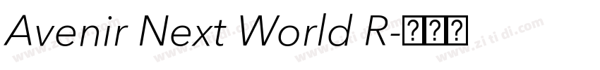Avenir Next World R字体转换